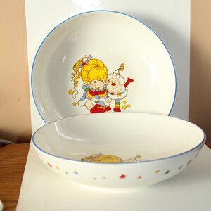 Lot of 2 Silver Buffalo Rainbow Brite Ceramic Pasta Bowls